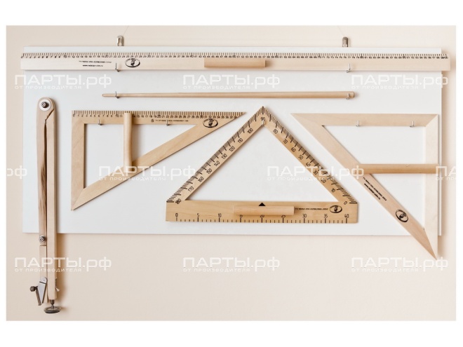 Набор линеек чертежный для доски классной С172 Набор линеек чертежный для доски классной С172