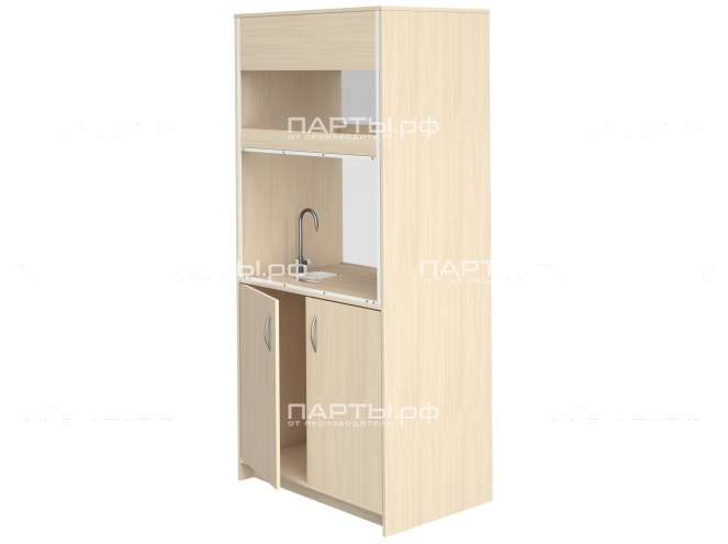 Шкаф вытяжной лабораторный демонстрационный (стекло с 2-х сторон) ШКВ1-Д (Дуб Молочный)