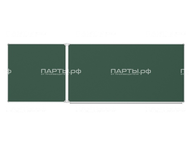 Двухэлементная магнитная доска для мела 300х100 см ДО-25з