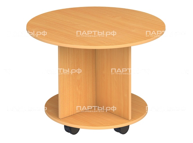 Стол журнальный мобильный круглый СТЖ3-Б (бук "Бавария")