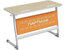 Стол 2-местный 5-7 г/р с наклоном "Логика" c перфорированным экраном - СУ.2.57.ЛУП-Б.ДО