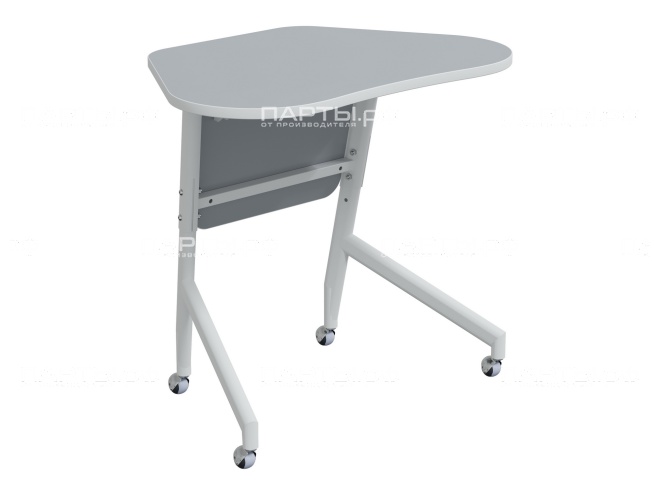 Стол складной Флип-Топ Flip-Top Трапеция 5-7 г/р регулируемый одноместный СС.1.57.ФТ-Б.С (серый, м/к белый)