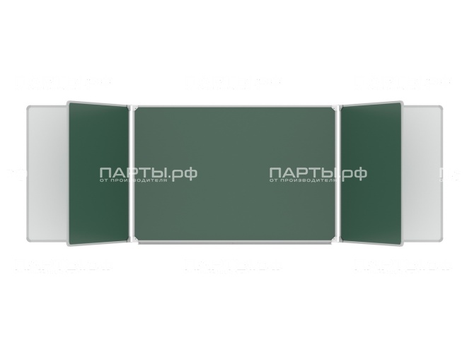 Пятиэлементная магнитная доска комбинированная 300x100 см ДО-52к Пятиэлементная магнитная доска комбинированная 300x100 см ДО-52к