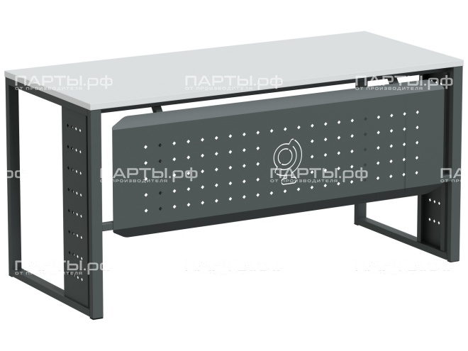 Стол письменный безтумбовый "Квадро" PRO СП.15.65.КП-Г.Б (белый, м/к графит)