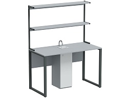 Стол для химии с надстройкой 6 г/р "Квадро" - ВЛ.Х.12.6.К-Г.С