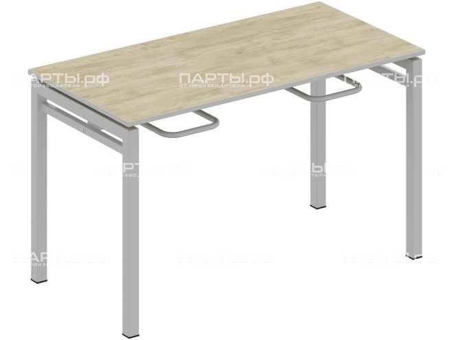 Стол обеденный 4-х местный с креплением для табуретов СО.4.12.КТ-Б.Д (дуб "Бардолино", м/к белый)