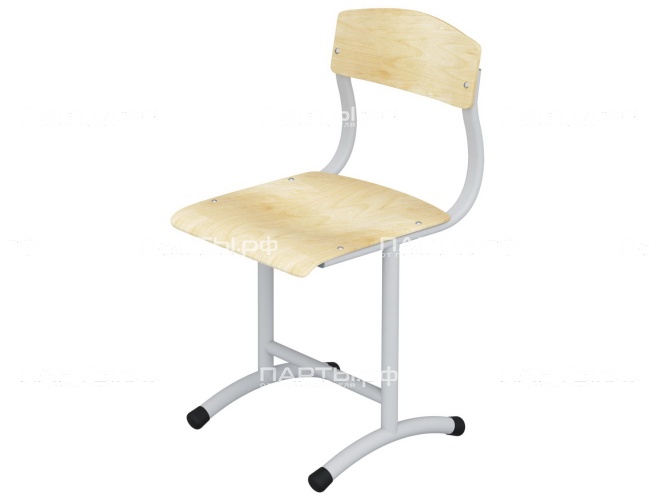 Стул школьный 4 г/р нерегулируемый СТУк1.4(д) спинка "Дуга" (фанера, м/к серый, круглая труба) Стул школьный 4 г/р нерегулируемый СТУк1.4(д) спинка "Дуга" (фанера, м/к серый, круглая труба)