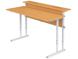 Стол 2-местный 3-5 г/р с наклоном 0-35° и полкой - СТОнП2.35