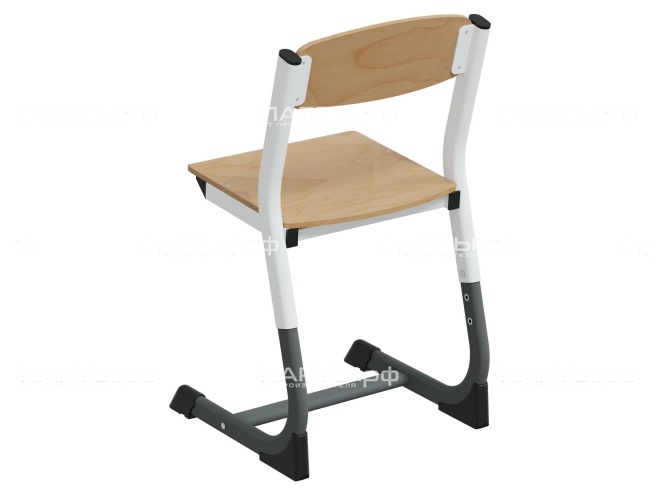 Стул школьный ученический 3-5 г/р "Логика" регулируемый СтУ.35.Л-БГ (фанера, м/к белый/графит)