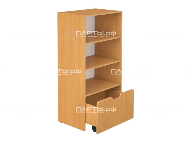 Стеллаж для игрушек и игровых материалов 4-ярусный "бук" для детского сада открытый ГКД4.01б