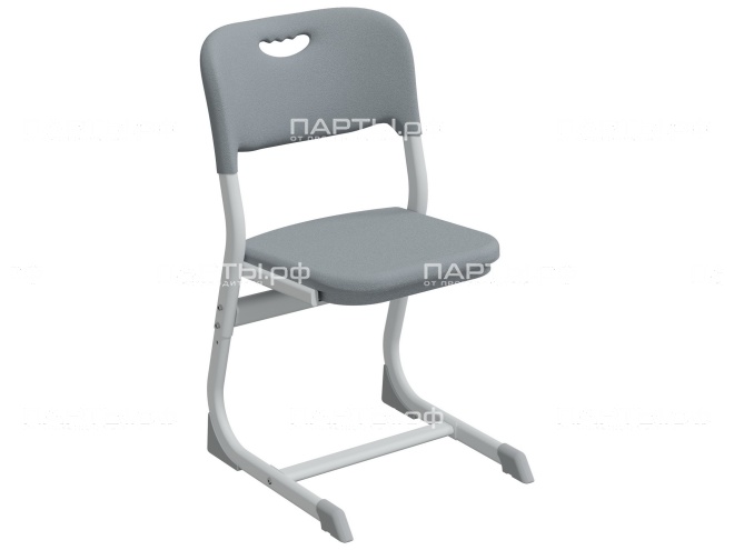 Стул школьный ученический 5-7 г/р "Логика" PL регулируемый СтУ.57.ЛП-Б.С (серый, м/к белый)