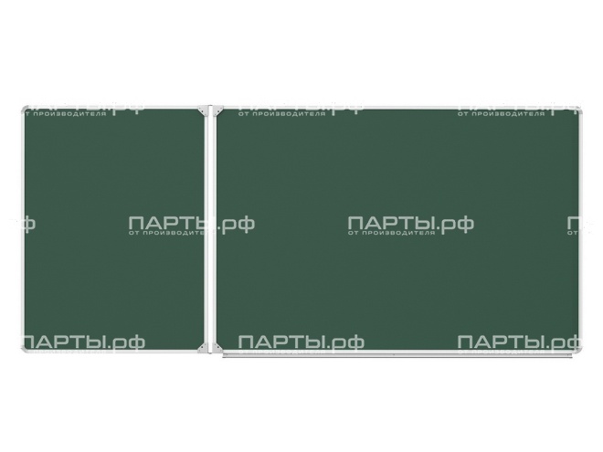Двухэлементная магнитная доска для мела 225х100 см ДО-22з