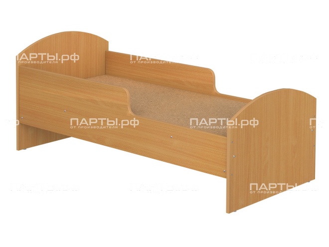 Кроватка для детского сада с бортиками 1-спальная "бук" КРД1.02б Кроватка для детского сада с бортиками 1-спальная "бук" КРД1.02б
