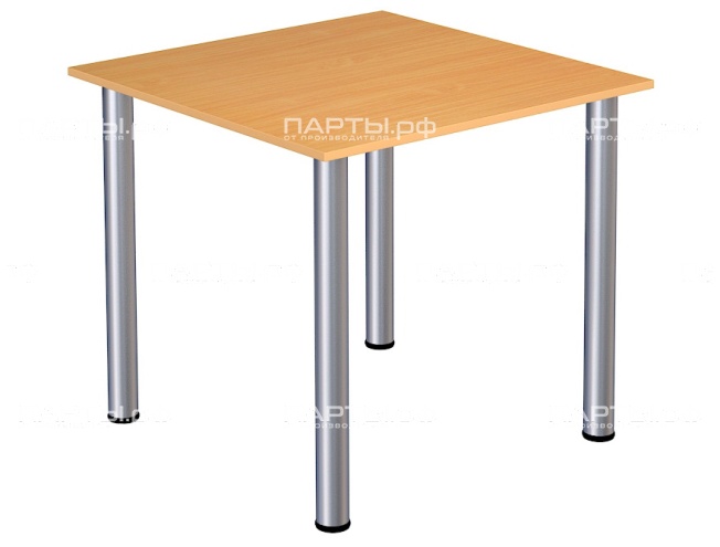 Стол обеденный квадратный школьный четырехместный на хромированных ножках 6 г/р СТЛн4.6