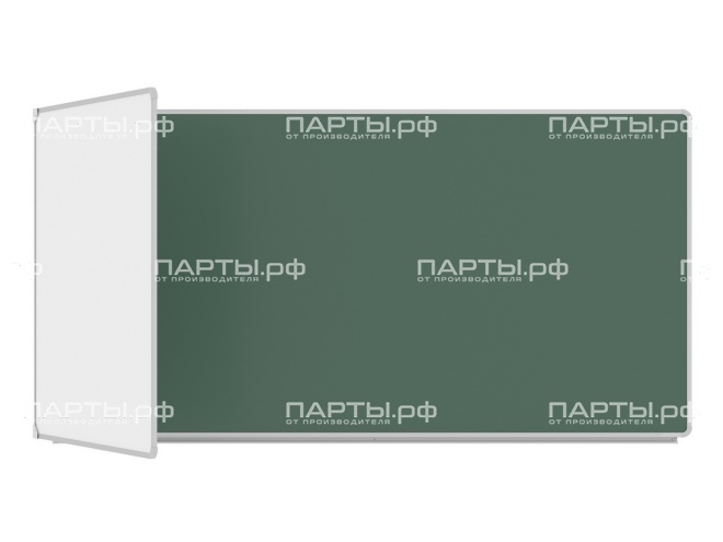 Двухэлементная магнитная доска комбинированная 300х100 см ДО-25к