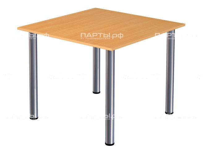 Стол обеденный 90x90 см на хромированных ножках СТЛн2 Стол обеденный 90x90 см на хромированных ножках СТЛн2