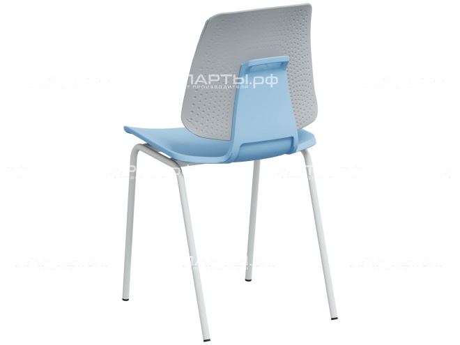 Стул обеденный "Альфа" СтО.66.А-Б.СС (серый/синий, м/к белый)