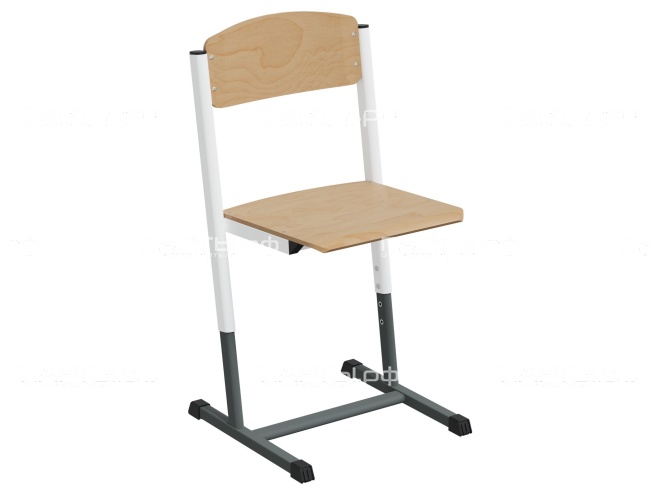 Стул школьный ученический 5-7 г/р "Альтер" регулируемый СтУ.57.А-БГ (фанера, м/к белый/графит)