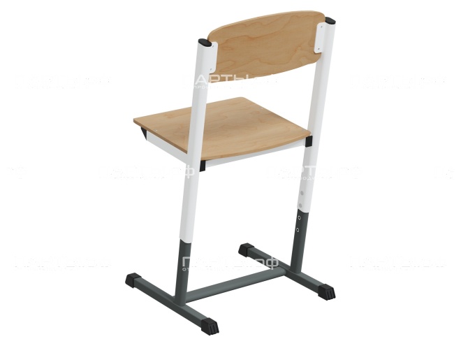 Стул школьный ученический 5-7 г/р "Альтер" регулируемый СтУ.57.А-БГ (фанера, м/к белый/графит)