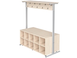 Вешалка напольная двухсторонняя на 20 мест - ВШЛт2.20-С.Д