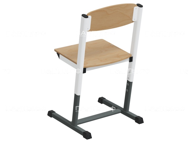 Стул школьный ученический 3-5 г/р "Альтер" регулируемый СтУ.35.А-БГ (фанера, м/к белый/графит)