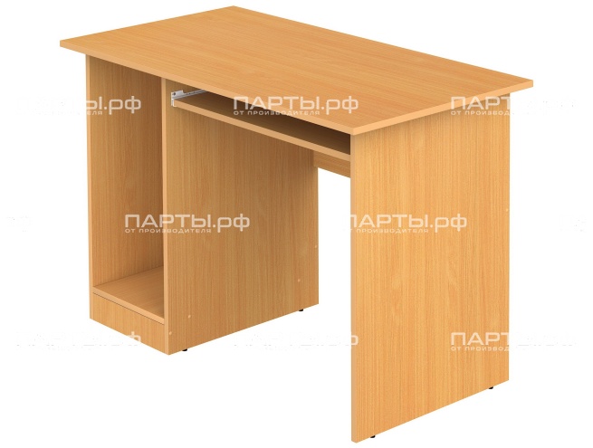 Стол для кабинета информатики компьютерный 1-местный школьный с выдвижной полкой СТК2-Б (Бук Бавария)