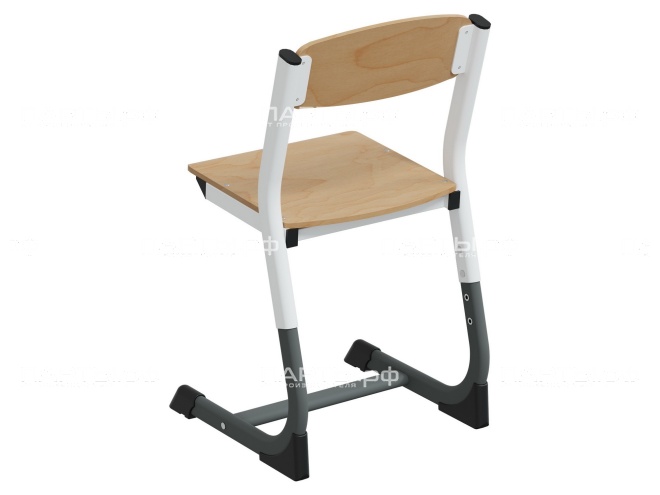 Стул школьный ученический 3-5 г/р "Логика" регулируемый СтУ.35.Л-БГ (фанера, м/к белый/графит)