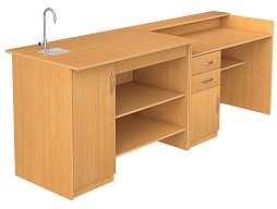 Стол демонстрационный для химии с раковиной - СДХ2-Б