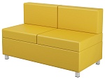 Диван 2-местный модульный, желтый
