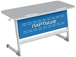 Стол 2-местный 3-5 г/р с наклоном "Логика" c перфорированным экраном - СУ.2.35.ЛУП-Б.СС