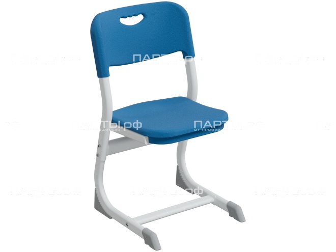 Стул школьный ученический 3-5 г/р "Логика" PL регулируемый СтУ.35.ЛП-Б.Г (голубой, м/к белый)
