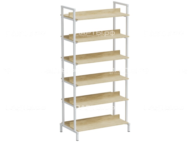 Стеллаж библиотечный 2-сторонний "Стандарт" СБ.2.6-Б.Д (дуб "Бардолино", м/к белый) Стеллаж библиотечный 2-сторонний "Стандарт" СБ.2.6-Б.Д (дуб "Бардолино", м/к белый)