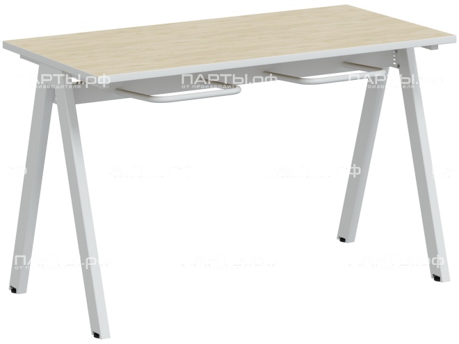 Стол обеденный 4-х местный "Альфа" с креплением для стульев СО.4.12.АС-Б.Д (дуб "Бардолино", м/к белый)