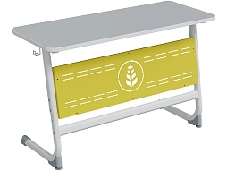 Стол 2-местный 5-7 г/р "Логика" АГРОТЕХ, серый / желтый - СУ.2.57.ЛПА-Б.СЖ