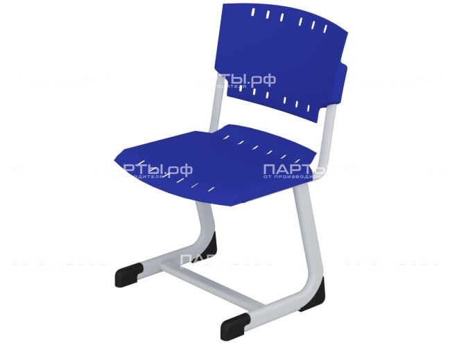 Стул школьный 6 г/р "Модерн" нерегулируемый СТУо1.6МS-С.СН (пластик синий, м/к серый, плоскоовальная труба)