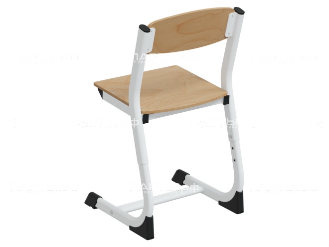 Стул школьный ученический 3-5 г/р "Логика" регулируемый СтУ.35.Л-Б (фанера, м/к белый)
