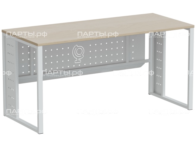 Стол письменный безтумбовый "Квадро" PRO СП.15.65.КП-Б.Д (дуб "Бардолино", м/к белый)