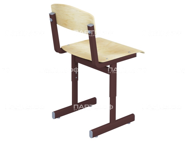 Стул школьный 4-6 г/р регулируемый СТУро1.46-КЧ.Ф (фанера, м/к коричневый, плоскоовальная труба)