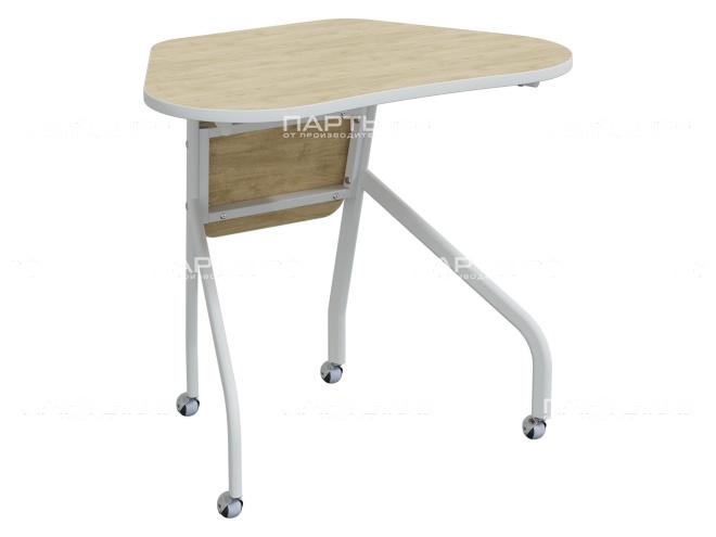 Стол модульный школьный Трапеция 6 г/р "Нова" СМ.1.66.НТ-Б.Д (дуб "Бардолино", м/к белый)
