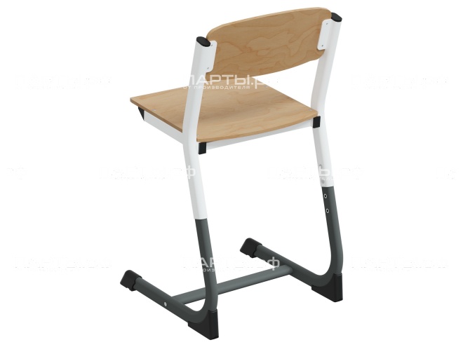 Стул школьный ученический 5-7 г/р "Логика" регулируемый СтУ.57.Л-БГ (фанера, м/к белый/графит)