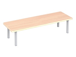 Скамья на металлокаркасе в раздевалку 3-мест. "дуб" - СКДм3д