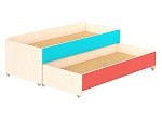 Кровать 2-ярусная выкатная "цветная"