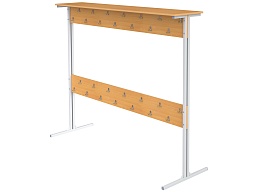 Вешалка напольная двухсторонняя на 28 мест - ВШЛп2.28-С.Б