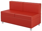 Диван 2-местный модульный, красный