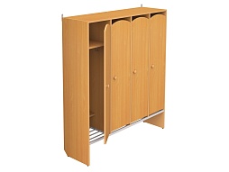 Шкафчик 4-секционный с полкой-решеткой "бук" - ШКДм4б