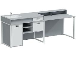 Стол демонстрационный для химии "Квадро" - СД.Х.К-Б.СБ