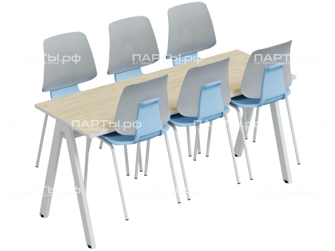 Стол обеденный 6-ти местный "Альфа" с креплением для стульев СО.6.16.АС-Б.Д (дуб "Бардолино", м/к белый) Стол обеденный 6-ти местный "Альфа" с креплением для стульев СО.6.16.АС-Б.Д (дуб "Бардолино", м/к белый)