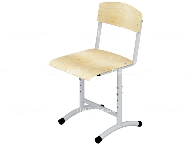 Стул школьный 2-4 г/р регулируемый СТУрк1.24 (фанера, м/к серый, круглая труба)