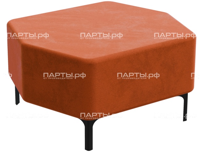 Пуф 1-местный "Флекс" 830х700х430 мм ПФ.1-О (обивка - оранжевый)