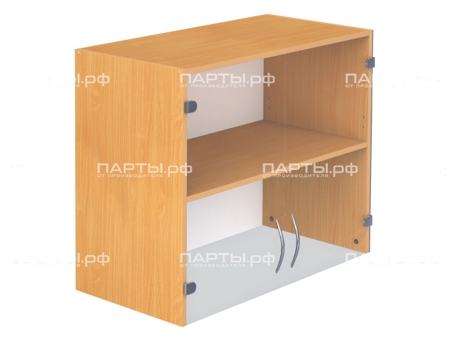 Секция шкафа модульного верхняя 2-ярусная широкая со стеклом ШКВ2.23
